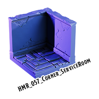Corner Service Room – Haunted Manor 3D-printet terræn (HMR_057)