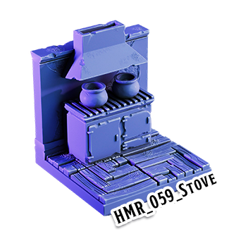 Stove – Haunted Manor 3D-printet terræn (HMR_059)
