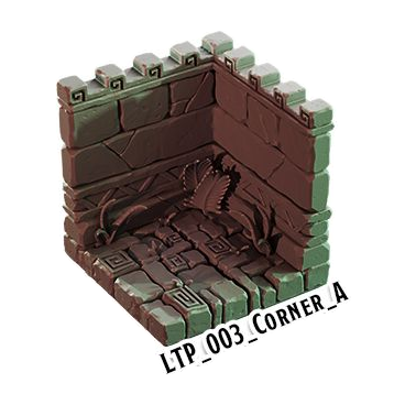 Corner A – Lost Temple 3D-printet terræn (LTP_003)