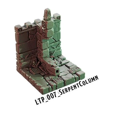 Serpent Column – Lost Temple 3D-printet terræn (LTP_007)