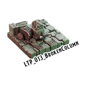 Broken Column – Lost Temple 3D-printet terræn (LTP_013)