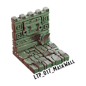 Mask Wall – Lost Temple 3D-printet terræn (LTP_017)