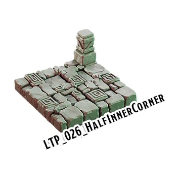 Half Inner Corner – Lost Temple 3D-printet terræn (LTP_026)