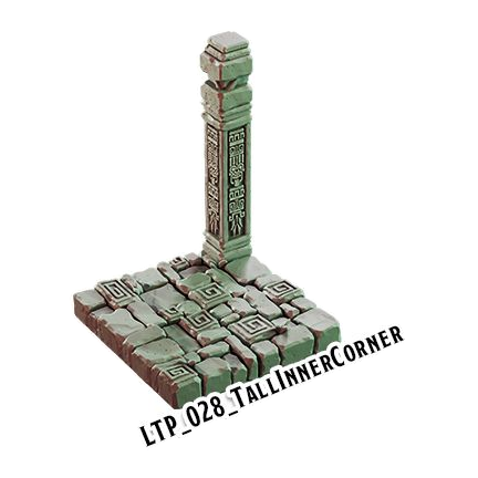 Tall Inner Corner – Lost Temple 3D-printet terræn (LTP_028)