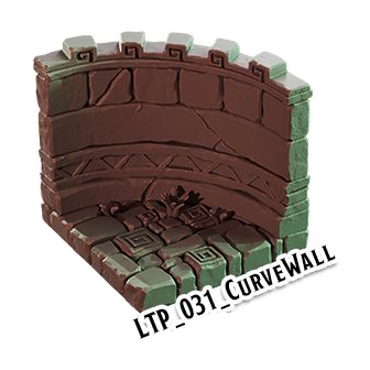 Curve Wall – Lost Temple 3D-printet terræn (LTP_031)