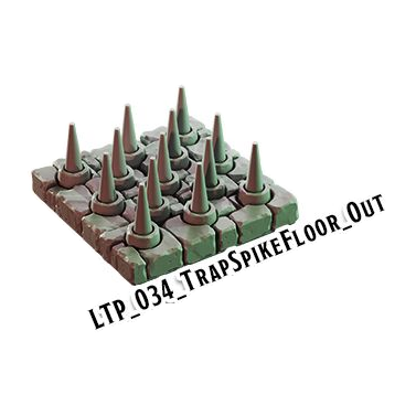 Trap Spike Floor Out – Lost Temple 3D-printet terræn (LTP_034)