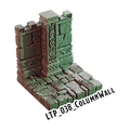 Column Wall – Lost Temple 3D-printet terræn (LTP_038)