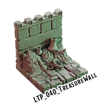 Treasure Wall – Lost Temple 3D-printet terræn (LTP_040)