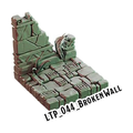 Broken Wall – Lost Temple 3D-printet terræn (LTP_044)