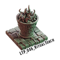 Ritual Torch – Lost Temple 3D-printet terræn (LTP_046)
