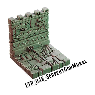 Serpent God Mural – Lost Temple 3D-printet terræn (LTP_048)