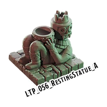 Resting Statue A – Lost Temple 3D-printet terræn (LTP_056)