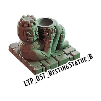 Resting Statue B – Lost Temple 3D-printet terræn (LTP_057)
