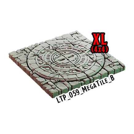 Mega Tile B – Lost Temple 3D-printet terræn (LTP_059)