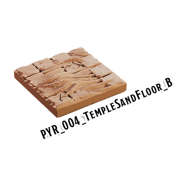 Temple Sand Floor B – Pyramid 3D-printet terræn (PYR_004)