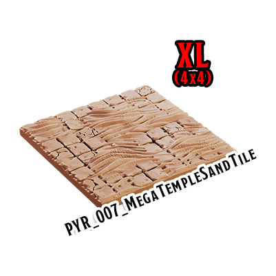 Mega Temple Sand Tile – Pyramid 3D-printet terræn (PYR_007)
