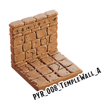 Temple Wall A – Pyramid 3D-printet terræn (PYR_008)