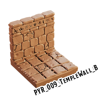 Temple Wall B – Pyramid 3D-printet terræn (PYR_009)
