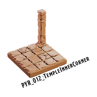 Temple Inner Corner – Pyramid 3D-printet terræn (PYR_012)