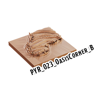 Oasis Corner B – Pyramid 3D-printet terræn (PYR_023)