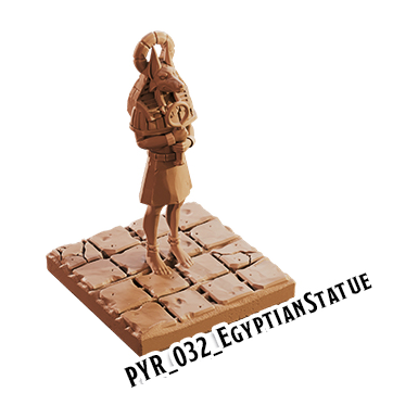 Egyptian Statue – Pyramid 3D-printet terræn (PYR_032)
