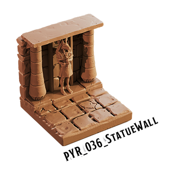 Statue Wall – Pyramid 3D-printet terræn (PYR_036)