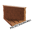 Diagonal Wall – Pyramid 3D-printet terræn (PYR_042)