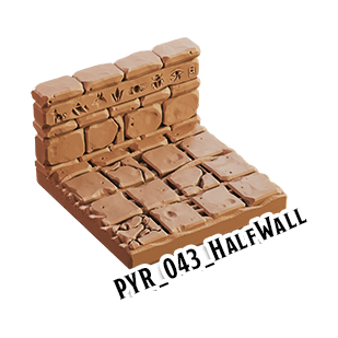 Half Wall – Pyramid 3D-printet terræn (PYR_043)