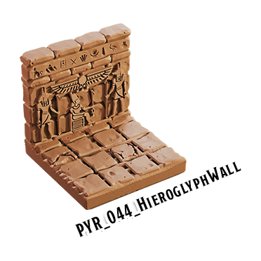 Hieroglyph Wall – Pyramid 3D-printet terræn (PYR_044)