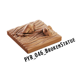 Broken Statue – Pyramid 3D-printet terræn (PYR_046)