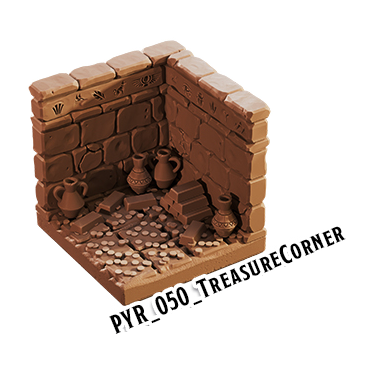 Treasure Corner – Pyramid 3D-printet terræn (PYR_050)