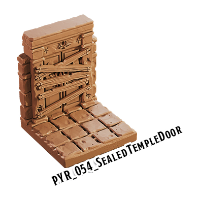 Sealed Temple Door – Pyramid 3D-printet terræn (PYR_054)