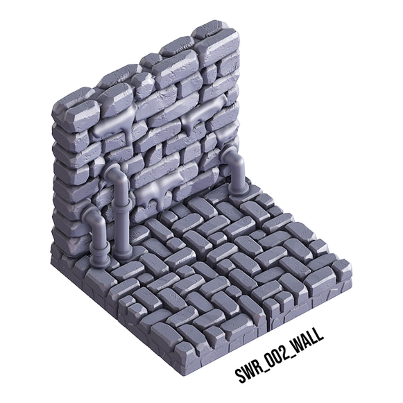 Wall – Sewers 3D-printet terræn (SWR_002)