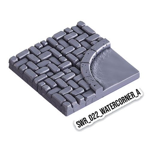 Water Corner A – Sewers 3D-printet terræn (SWR_022)