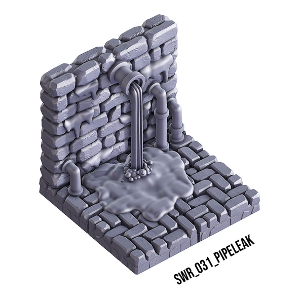 Pipe Leak – Sewers 3D-printet terræn (SWR_031)