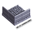 Guard Rail Corner – Sewers 3D-printet terræn (SWR_033)