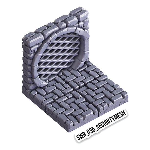Security Mesh – Sewers 3D-printet terræn (SWR_035)