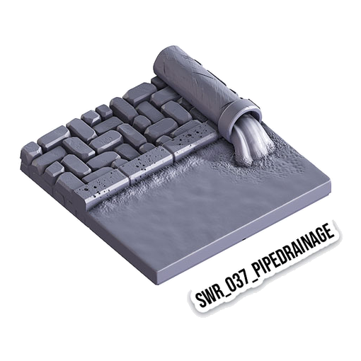 Pipe Drainage – Sewers 3D-printet terræn (SWR_037)