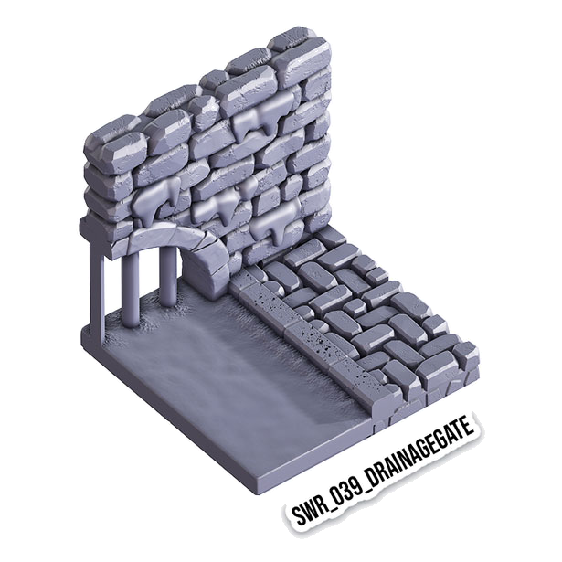 Drainage Gate – Sewers 3D-printet terræn (SWR_039)