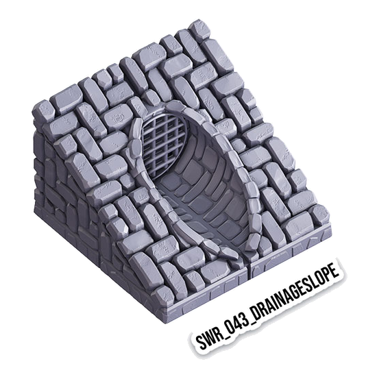 Drainage Slope – Sewers 3D-printet terræn (SWR_043)