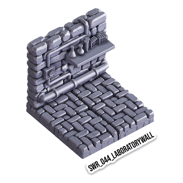 Laboratory Wall – Sewers 3D-printet terræn (SWR_044)