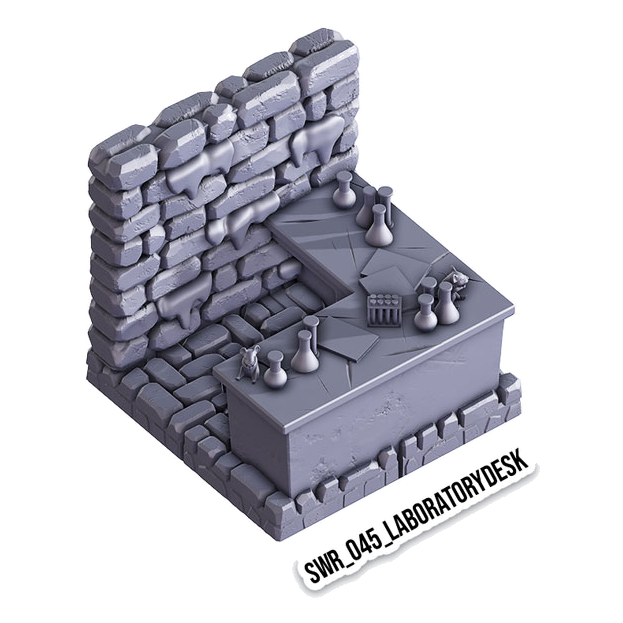 Laboratory Desk – Sewers 3D-printet terræn (SWR_045)