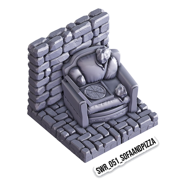 Sofa And Pizza – Sewers 3D-printet terræn (SWR_051)