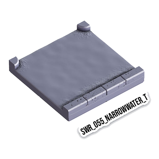 Narrow Water T – Sewers 3D-printet terræn (SWR_055)