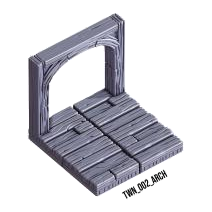 Arch – Medieval Town 3D-printet terræn (TWN_002)