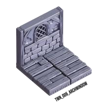 Arch Window – Medieval Town 3D-printet terræn (TWN_006)