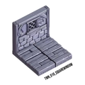 Square Window – Medieval Town 3D-printet terræn (TWN_010)
