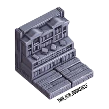 Bookshelf – Medieval Town 3D-printet terræn (TWN_028)