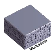 Elevation – Medieval Town 3D-printet terræn (TWN_036)