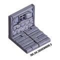 Square Window B – Medieval Town 3D-printet terræn (TWN_044)